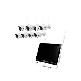 پکیج 8تایی دوربین مدار بسته بیسیم با LCD مدل AS-IPC08-O51A-A
